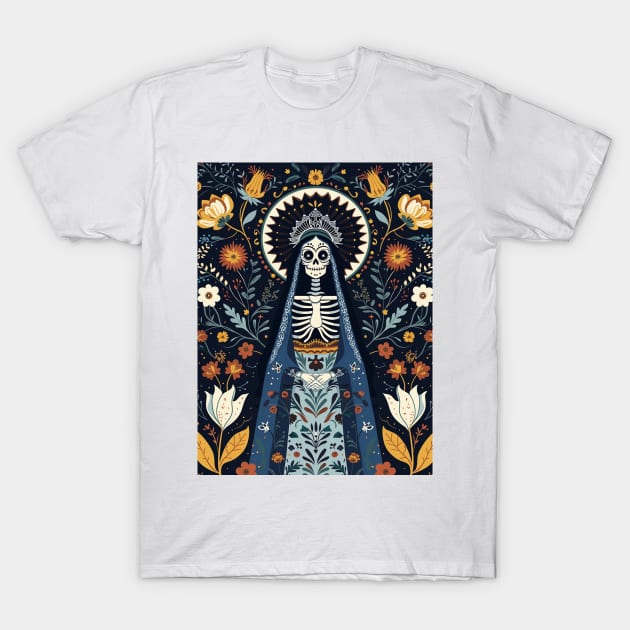 Santa Azul Blue Saint T-Shirt by TacoTruckShop